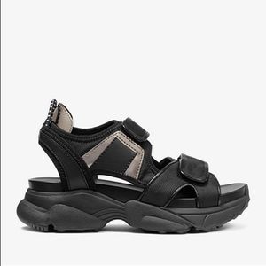 Michael Kors Harvey Black Platform Sport Sandals